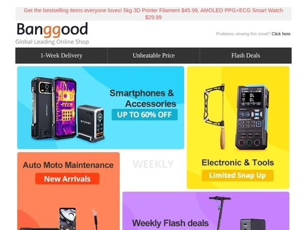 Weekly bestsellers: Blitzwolf Mini PC 16+512GB $164.99, Brushless Motor Pruning Shears 70% OFF