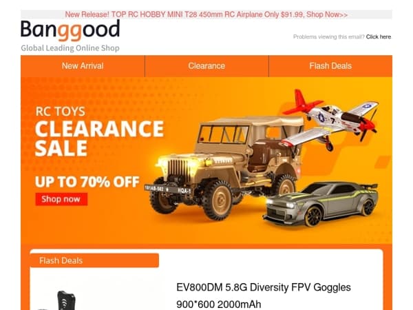[Hot Sale] RC TOYS CLEARANCE SALE UP TO 70% OFF Snap Up ! Shop Now>>