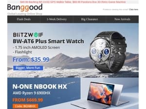 Only $35.99 Blitzwolf BW-AT6 Plus Smart Watch, $33.99 ESCAM 10X Camera, $16.99 TPU 3D Printer Filament.