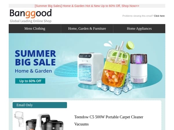 [Up To 60% OFF] Teendow Carpet Cleaner $91.99, Yeelight Magnetc Light $17.88, Unisex Reading Glasses $8.99!