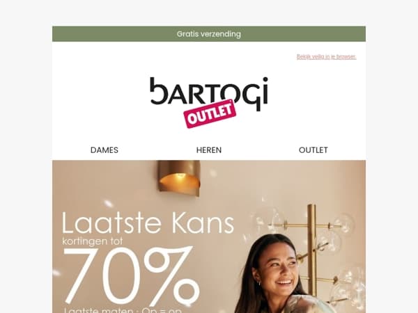 Mis de laatste maten niet! Tot 70% korting! 🎉