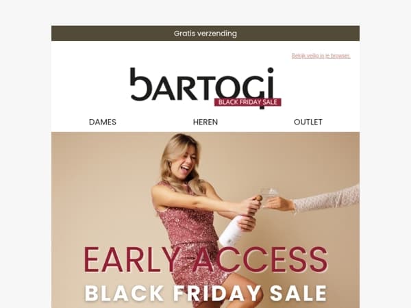 Early Access is ON! Je 20% code wacht op je 🖤