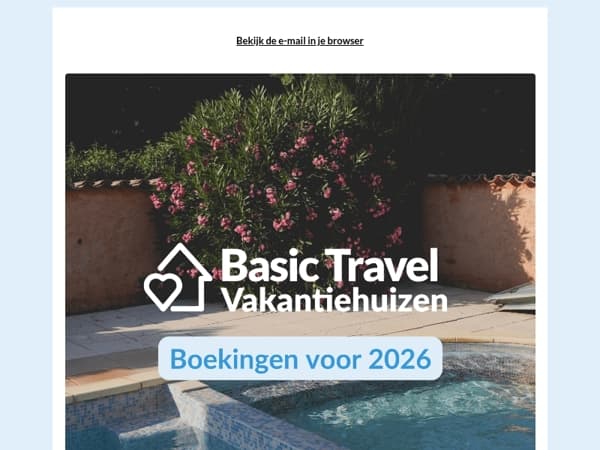 Boekingen voor 2026