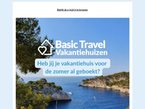 Heb jij je vakantiehuis voor de zomer al geboekt?