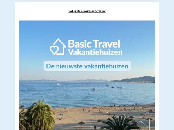 Onze nieuwste vakantiehuizen