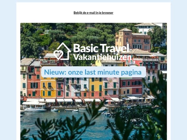 Nieuw: onze last minute pagina
