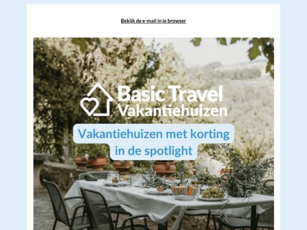 Vakantiehuizen met korting in de spotlight