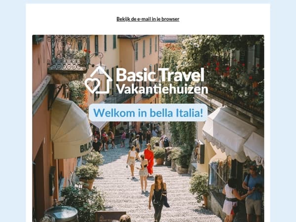 Welkom in bella Italia!