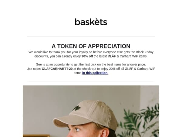 Early Sale on OLAF & Carhartt WIP