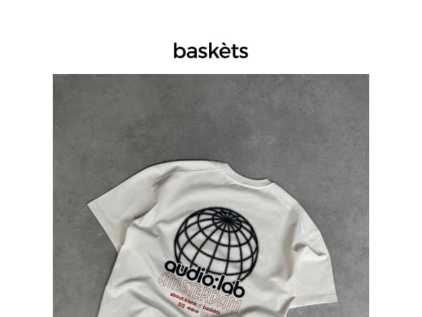 Baskèts x about:blank - Collab tee now live