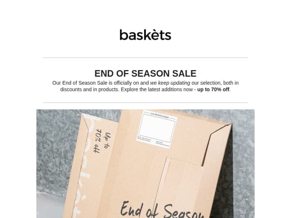 We have updated our End of Season Sale