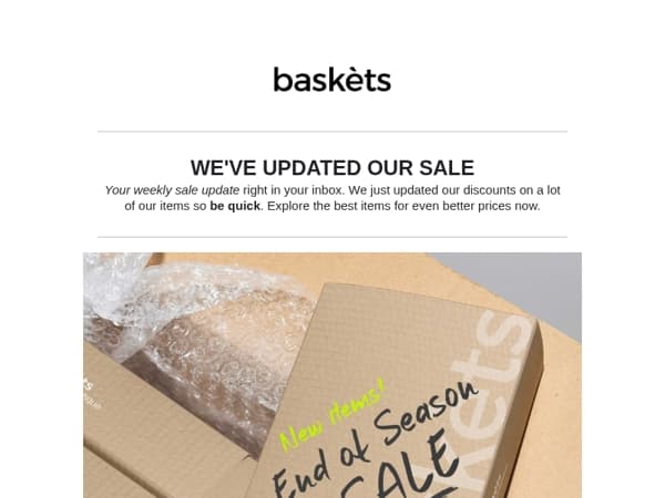 Your weekly sale update is here