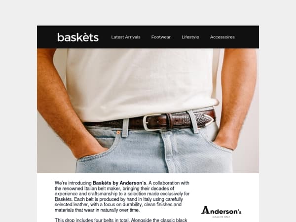 Baskèts by Anderson's belts - now at Baskèts