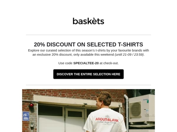 20% off selected tees: catch the last rays of sunshine