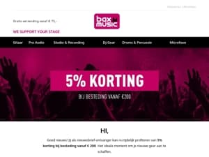 ✉ Open nu voor korting