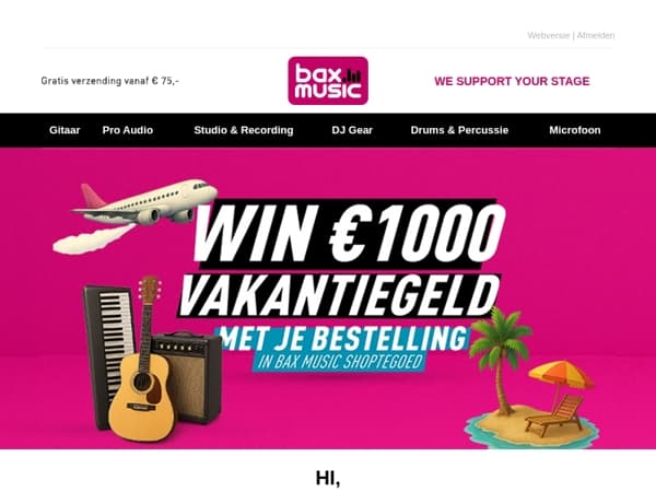 Laatste kans op € 1.000 shoptegoed