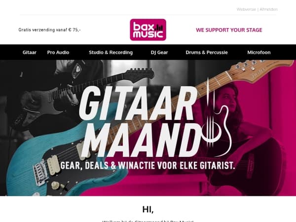 Vier de Gitaarmaand met ons 🎸
