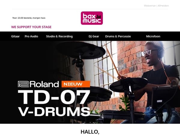 Ontdek de nieuwe Roland TD-07 V-Drums kits 🥁