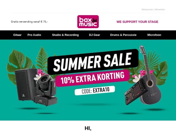 Mis het niet! Tot 70% korting + 10% extra korting