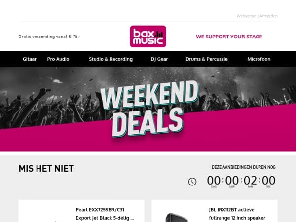 Weekend? Tijd voor aanbiedingen!