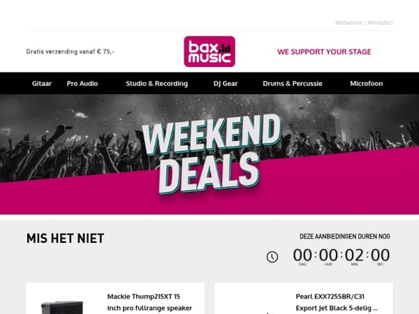 Rock je weekend met onze deals! 🤘
