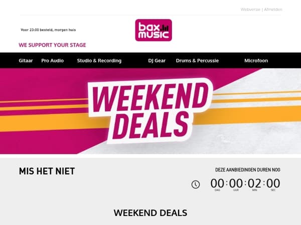 Alleen dit weekend: pak je korting!