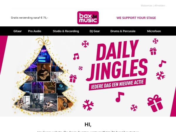 🎁 Daily Jingles: Elke dag een muzikale verrassing!