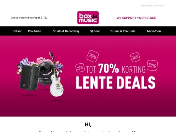 De Lente Deals 🎸🥁