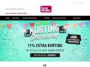 Extra 11% korting op jouw muziekgear!