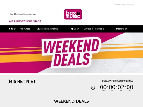 Alleen dit weekend: pak je korting!