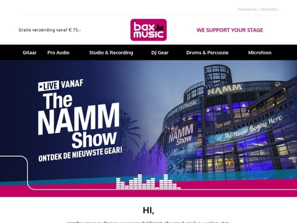 Het Bax-team LIVE vanaf The NAMM Show 🔥🚀