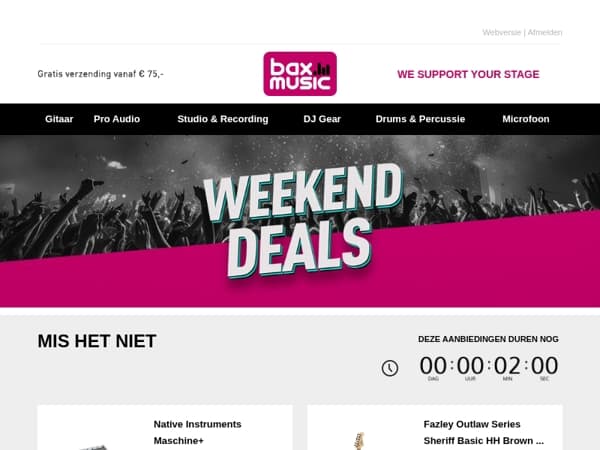 Luid het weekend in 🔊