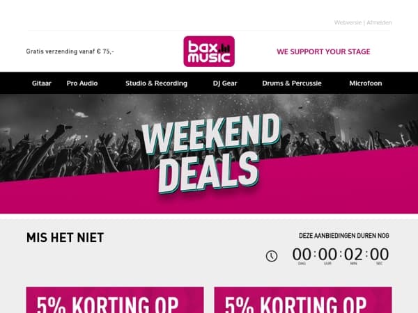 Jouw weekendkorting wacht ⏰