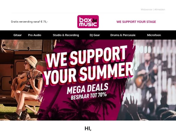 We Support Your Summer