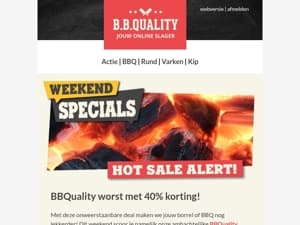 Weekend Special Alert 📣 | Iconische BBQuality worst met 40% korting