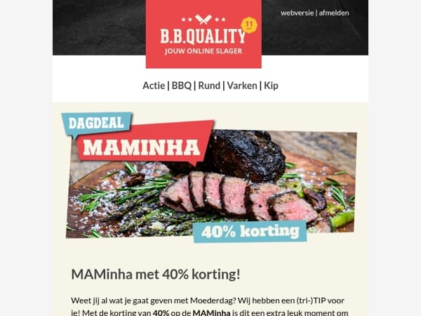 Bijna Moederdag 🔥! MAMinha met 40% korting🥩!