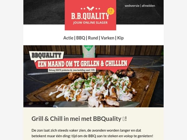Grill & Chill in mei met BBQuality | Profiteer van GRATIS producten 🔥!