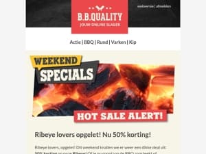 Opgelet 📣! Ribeyes met 50% korting 🥩