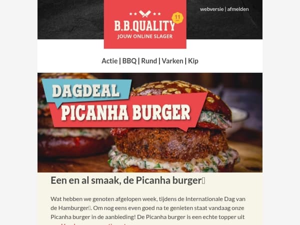 DAGDEAL! Alleen vandaag 40% korting op de Picanha burger🔥🍔