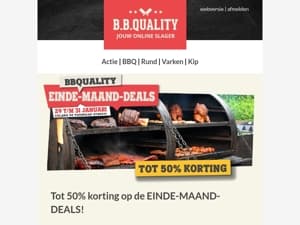 Tot 50% korting op de EINDE-MAAND-DEALS!