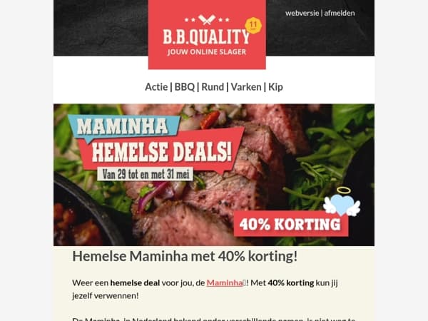 Hemelse Deals📣 | 40% korting op de Maminha🥩!