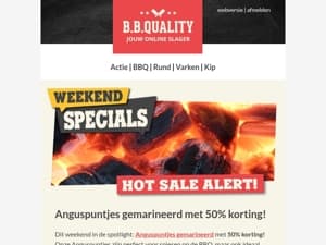 Opgelet 📣! Anguspuntjes gemarineerd met 50% korting 🥩