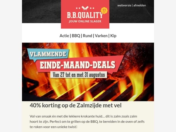 Vlammende Deals📣 | Zalmzijde met vel 40% afgeprijst🔥!