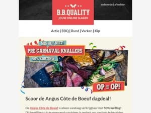 50% korting! | Nieuwe Pre-Carnaval-Knaller dagdeal 🎭 