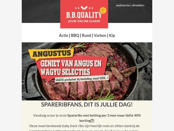 SPARERIBFANS, DIT IS JULLIE DAG🍖!