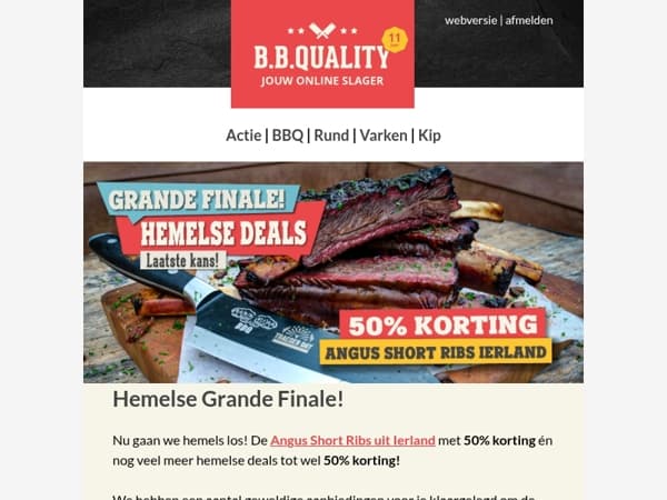 Hemelse Deals📣 | 50% korting op de Angus short ribs Ierland🥩!
