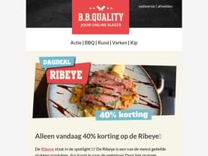 Opgelet 📣 | Alleen vandaag 40% korting op de Ribeye🔥