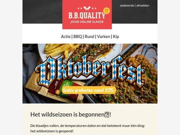 Het wildseizoen is geopend!