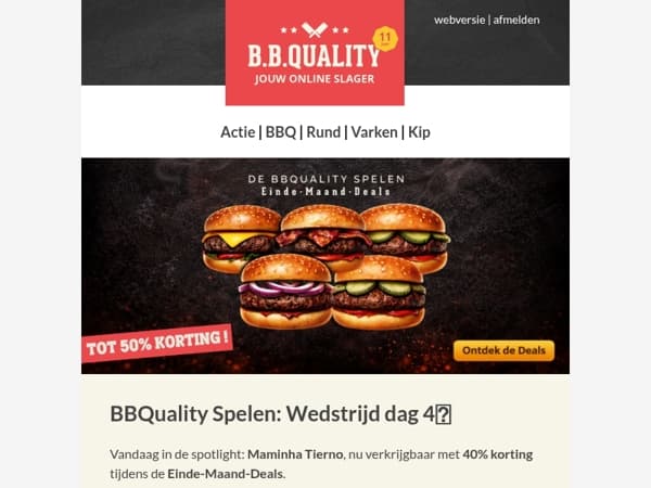 Wedstrijd dag 4 van de BBQuality Spelen❗