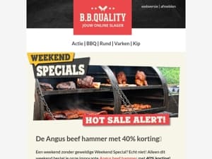 Weekend Special Alert 📣 | De imposante Angus beef hammer alleen dit weekend met 40% korting!